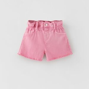 Pink denim shorts